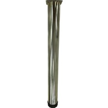 CATEKSSS Tablalı Ayarlı Metal Dolap Tezgah Sehpa Ayağı Krom Çap:51 mm 50 cm - 2’li Paket