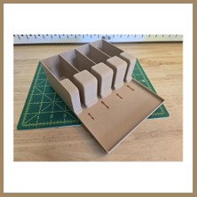 Bezos 3D Baskı Çatal Kaşık Bıçak Organizeri Çekmece Içi Kaşıklık Düzenleyici Sıralı Yuvalı Bej 22