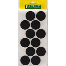 CATEKSSS Pacific Yuvarlak Yapışkanlı Sandalye Koltuk Mobilya Ayak Keçesi Felt 40 mm Siyah - 50’li Paket