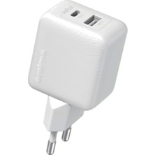 Oraimo Powercube 201 OCW-5203ECC 20W Çift Portlu Hızlı Şarj Cihazı Type-C Kablolu, Beyaz