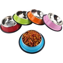 Çelik 18 cm Renkli Mama Kabı