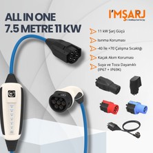 Nrgkick 11KW 16A Taşınabilir Şarj Istasyonu (7.5m Tüm Priz Adaptör Setli Monofaze Trifaze Wifi+Bluetooth Ac Mobil Wallbox - All In One)
