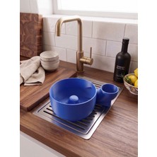 Çok Amaçlı Lavabo Içi Meyve Sebze Yıkama Kabı Otomatik Giderli Pratik Süzgeç