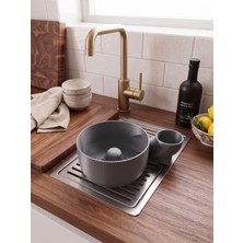 Çok Amaçlı Lavabo Içi Meyve Sebze Yıkama Kabı Otomatik Giderli Pratik Süzgeç