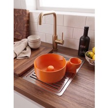 Çok Amaçlı Lavabo Içi Meyve Sebze Yıkama Kabı Otomatik Giderli Pratik Süzgeç