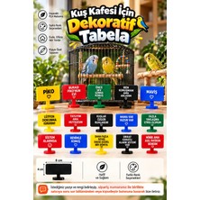 Mosso Steel Muhabbet Kuşu / Papağan / Kuş Aksesuar Tabela / Kuş Aksesuarı / Isimlik