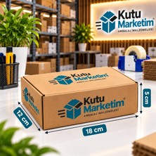 Kutu Marketim 18X12X5 cm 25 Adet  E-Ticaret Kargo Kutusu- Internet Kutusu - 0.35 Ds