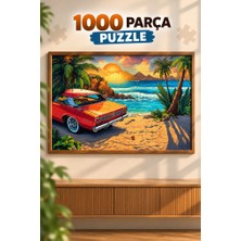 Farbu Oyuncak 1000 Parça Sahildeki Araba Puzzle 48 x 68 cm Yüksek Baskı Kaliteli Eğlenceli ve Eğitici Puzzle