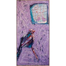 Simurg Sanatevi Özgürlük Hayali Yağlı Boya Tablosu - Tuval Üzerine El Yapımı - 80 x 160 cm