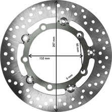 Gogo Premium Universal 267 mm x 132 mm x 5 mm Spor Ön Disk Füme