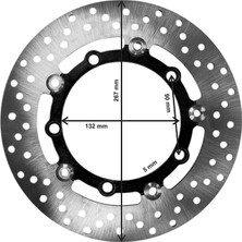 Gogo Premium Universal 267 mm x 132 mm x 5 mm Spor Ön Disk Siyah