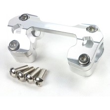 Gogo Premium Universal Motosiklet Gidon Kelepçesi 28 mm Gümüş