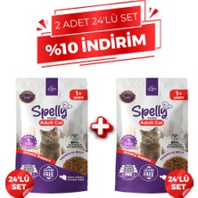 Spelly Yetişkin Kedi Yaş Maması Tavuklu Ciğerli 85 gr x 48 Adet - 2 x 24'lü Set