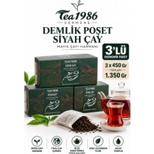 TEA1986 Demlik Poşet Siyah Çay 3'lü Ekonomik Paket 90 Adet Süzen Poşet 3X450 gr (1350 Gr)