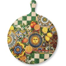 LuckyArt Sanora Melamin 42 cm Saplı Yuvarlak Sunumluk