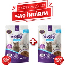 Spelly Yetişkin Kedi Yaş Maması Balıklı 85 gr x 48 Adet - 2 x 24'lü Set