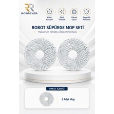 RotRever Dreame D20 Ultra / D30 Ultra Robot Süpürge Mop Paspas Yedek Parça Seti 2 Adet