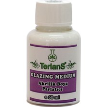 Terlans Akrilik Boya Parlatıcı (Glazing Medium) 60 ml Sıvı Tekli Ürün ile Parlaklık Artışı