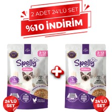 Spelly Yavru Kedi Yaş Maması Tavuklu 85 gr x 48 Adet - 2 x 24'lü Set