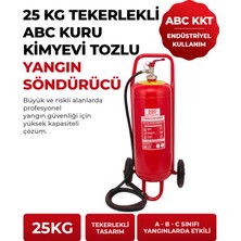 German Kupfermax 25 kg Tekerlekli Abc Kuru Kimyevi Tozlu Yangın Söndürücü