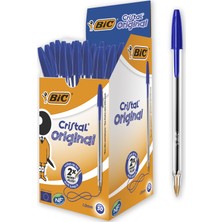 Bic Tükenmez Kalem Mavi 50'li Paket 1,0 mm Medium Uç Şeffaf Gövde ile Dayanıklı Yazım 847898