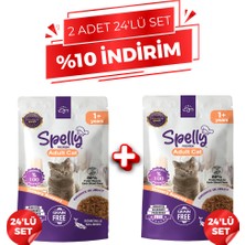 Spelly Kısır Kedi Yaş Maması Somonlu 85 gr x 48 Adet - 2 x 24'lü Set