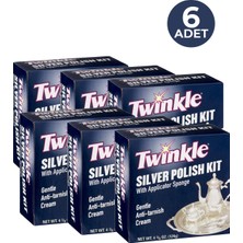 Twinkle Silver Polish Kit Gümüş Parlatıcı Krem 124GR 6 Adet