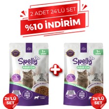 Spelly Yetişkin Kedi Yaş Maması Kuzulu 85 gr x 48 Adet - 2 x 24'lü Set