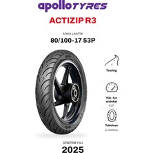 Apollo Actizip R3 80/100-17 Tubeless Arka Motosiklet Lastiği (2025)