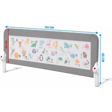 Elfobaby Katlanabilir Yatak Bariyeri 150 cm En x 65 cm Yükseklik (Yatak Korkuluğu)