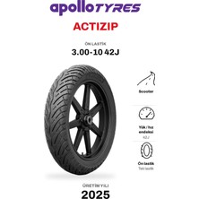 Apollo Actizip 3.00-10 42J Tubeless Ön Motosiklet Lastiği (2025)