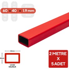 MM DEMİR MARKET mm Demir Market 60X40X1,9 mm Boyalı Kutu Profil 2 Metre 5 Adet – Tavuk Kümesi ve Hayvan Barınağı Yapımı