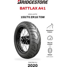 Bridgestone Battlax A41 150/70 ZR18 70W Arka Motosiklet Lastiği (2020)