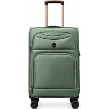 Fossil Unisex Kumaş Büyük Boy Ultra Hafif Şifreli Körüklü Kendi Etrafında Dönebilen Valiz 010-01