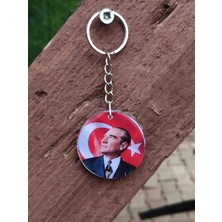 Miina Aksesuar 🇹🇷 Atatürk ve Türk Bayrağı Temalı Epoksi Anahtarlık