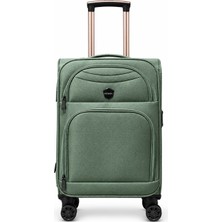 Fossil Unisex Kumaş Kabin Boy Ultra Hafif Şifreli Körüklü Kendi Etrafında Dönebilen Valiz 010-03