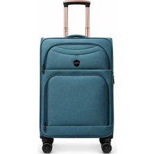 Fossil Unisex Kumaş Büyük Boy Ultra Hafif Şifreli Körüklü Kendi Etrafında Dönebilen Valiz 010-01