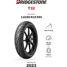 Bridgestone T32 110/80 ZR19 59W Ön Motosiklet Lastiği (2023)