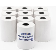 Bezos 80X40 Adisyon Rulosu Termal Rulo 5 Paket 50 Adet 22