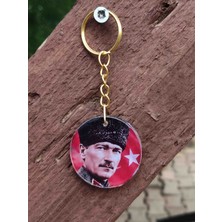 Miina Aksesuar 🇹🇷 Atatürk ve Türk Bayrağı Temalı Epoksi Anahtarlık