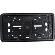 Çerçeveli Dikdörtgen Plakalık Plaka Altlığı Siyah 32X17CM 1 Adet