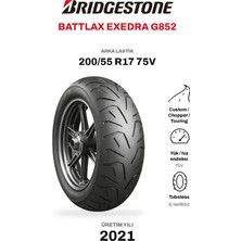 Bridgestone Battlax Exedra G852 200/55R17 75V Arka Motosiklet Lastiği (2021)