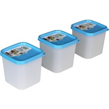 Hobby Life Alaska Nofrost Mavi Saklama Kabı 0,38 Litre Kırılmaz Poliproplen 3'lü Set