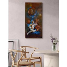 Simurg Sanatevi Sessiz Konser Yağlı Boya Tablosu - Tuval Üzerine El Yapımı - 60 x 120 cm