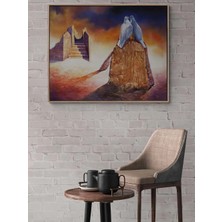 Simurg Sanatevi Iki Güvercin Yağlı Boya Tablosu - Tuval Üzerine El Yapımı - 95 x 75 cm