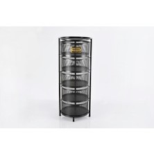 Tr Yıldıray Metal Siyah Sebzelik 5 Katlı Açılır Kapanır Paslanmaz Tek Ebat 33 x 80