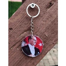 Miina Aksesuar 🇹🇷 Atatürk ve Türk Bayrağı Temalı Epoksi Anahtarlık