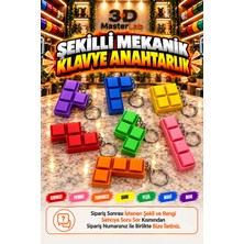 Mosso Steel Şekilli Mekanik Klavye Anahtarlık – Tetris Klavye Anahtarlık – Klik Sesli Fidget Mekanik Switch Keychain
