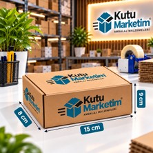 Kutu Marketim 15X8X9 cm 25 Adet Kilitli E-Ticaret Kargo Kutusu- Internet Kutusu  0.35 Ds