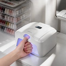 Expertyol L8 Başparmak Kabinli 71+7 Ledli Dual Tırnak Kurutucu Uv LED Lamba Çift Girişli Manikür Pedikür Tırnak Lambası Beyaz